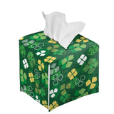 Square Tissue Box Cover Decorations for Home Tissue Box Holder Leather Tissue Cover Tissue Cube Box Organizer for Bathroom Bedroom Office Car Tissue Holder