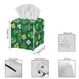 Square Tissue Box Cover Decorations for Home Tissue Box Holder Leather Tissue Cover Tissue Cube Box Organizer for Bathroom Bedroom Office Car Tissue Holder