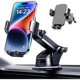 Grade Car Phone Holder - [Ultra Strong Suction] 3-in-1 Phone Mount for Dashboard, Windshield & Air Vent, Super Stable Universal Car Accessories for iPhone & All Smartphones