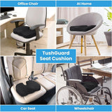 Seat Cushion,Office Chair Cushion for Tailbone Pain Relief,Butt Pillow for Office Chair,Car seat Cushion,Computer Desk,Long Sitting Office Workers,and Car Drivers,Black