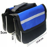 3-in-1 Bicycle Bag Set, Mountain Bike Saddle Bag, Front Beam Bag, Upper Tube Bag, Riding Accessories (Blue)