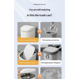 Desktop Trash Can Small Mini Garbage Dustbin with Shake Cover for Home Office Waste Bins Household Cleaning(Gray) In Australia - Darrahopens