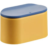Mini Trash Cans, Press Type Small Desktop Trash Can Cute Garbage with Lid Waste Basket for Tabletop Countertop Car Bathrooms Kitchens Bedrooms and Offices, Yellow In Australia - Darrahopens