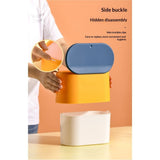 Mini Trash Cans, Press Type Small Desktop Trash Can Cute Garbage with Lid Waste Basket for Tabletop Countertop Car Bathrooms Kitchens Bedrooms and Offices, Yellow