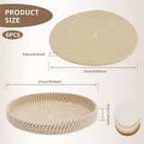 for Hot Dishes, Pots and Pans, Hot Pads with Storage Basket, Pot Holders for Kitchen, Heat Resistant Mat Protect Counter Home Essentials, Farmhouse Decor (Ivory white 5 pieces+basket)