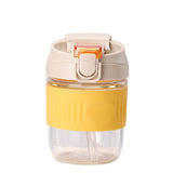 Coffee Mug with Straw & Lid – Multipurpose Jar Style Can Sipper for Green Tea, Milk, Juice, Smoothies & More – Reusable Drinking Cup for Home & Office (yellow)