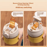 Coffee Mug with Straw & Lid – Multipurpose Jar Style Can Sipper for Green Tea, Milk, Juice, Smoothies & More – Reusable Drinking Cup for Home & Office (yellow)