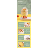 Coffee Mug with Straw & Lid – Multipurpose Jar Style Can Sipper for Green Tea, Milk, Juice, Smoothies & More – Reusable Drinking Cup for Home & Office (yellow)