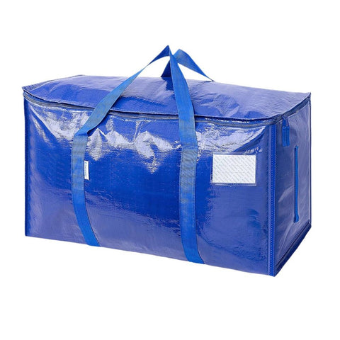 Extra Large Moving Bags Heavy Duty with Zippers & Carrying Handles, Durable Storage Bags Moving Boxes for Closet Organizers and Storage ( Blue)