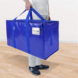 Extra Large Moving Bags Heavy Duty with Zippers & Carrying Handles, Durable Storage Bags Moving Boxes for Closet Organizers and Storage ( Blue)