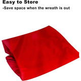Christmas Wreath Storage Bag - 30 Inch, Red, Cotton, Zipper Closure, Reinforced Handles, Double Zippers, Clear Card Slot, Ideal for Christmas Decorations In Australia - Darrahopens