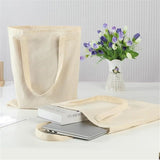 Canvas Tote Bag - Lightweight Thin Tote Bags Bulk Blank Shopping Reusable Grocery Bags for DIY Gift Sublimation Activity - Beige