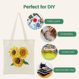 Canvas Tote Bag - Lightweight Thin Tote Bags Bulk Blank Shopping Reusable Grocery Bags for DIY Gift Sublimation Activity - Beige In Australia - Darrahopens