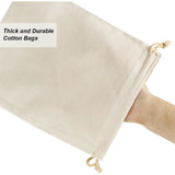 Cotton Bags - Medium 8x10 Inch (12 Bags) - Reusable Muslin Storage Bags with Drawstrings - Biodegradable Canvas Fabric - Perfect for Snacks, Clothes In Australia - Darrahopens