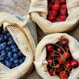 Reusable Cotton Mesh Produce Bags  Organic Cotton, Durable, Double Stitched, Washable with Tare Weight & Drawstring - Mesh Bags for Grocery Shopping, Vegetables & Fruits In Australia - Darrahopens