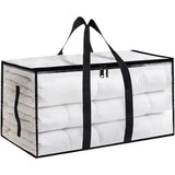 2-Pack Oversized Moving Bags with Reinforced Handles, Heavy-Duty Storage Tote for Clothes, Moving Supplies (Clear, 2-Pack) In Australia - Darrahopens