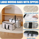 2-Pack Oversized Moving Bags with Reinforced Handles, Heavy-Duty Storage Tote for Clothes, Moving Supplies (Clear, 2-Pack) In Australia - Darrahopens