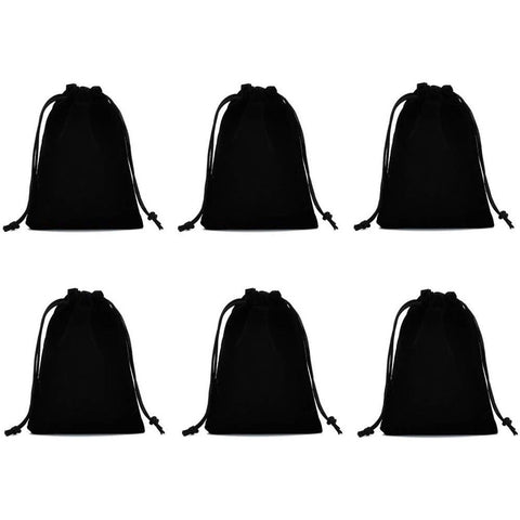 Gift Bags, Pack of   7.09x9.84 inches Velvet Drawstring Jewelry Pouches, for Candy, Toys, Jewelry, Treats, Birthday Party Favors (Black)storage bag only