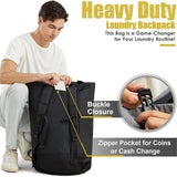 Laundry Backpack Bag 115L, Heavy Duty Laundry Bags with Shoulder Straps, Dirty Clothes Bag for College Dorm Essentials, Hamper Backpack for Travel, Laundromat, Apartment, Beach, Camping