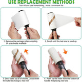 Extra Sticky Lint Roller - Pet Hair Remover for Clothes - 4 Handles Can be used for household adhesive bed sheets, etc In Australia - Darrahopens