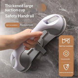Heavy Duty Shower Handle Removable Bath Handrails for Seniors and Elderly, Bathroom Safety Grip No Drilling Waterproof,（WhiteGrey）1 piece