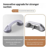 Heavy Duty Shower Handle Removable Bath Handrails for Seniors and Elderly, Bathroom Safety Grip No Drilling Waterproof,（WhiteGrey）1 piece