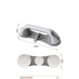 Heavy Duty Shower Handle Removable Bath Handrails for Seniors and Elderly, Bathroom Safety Grip No Drilling Waterproof,（WhiteGrey）1 piece