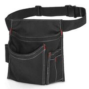 Utility Tool Belt Pouch for Men and Women, Adjustable Oxford cloth Waist Belt Bag for Electrician Maintenance Gardening Carpentry(Black) In Australia - Darrahopens