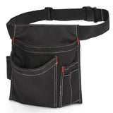 Utility Tool Belt Pouch for Men and Women, Adjustable Oxford cloth Waist Belt Bag for Electrician Maintenance Gardening Carpentry(Black) In Australia - Darrahopens