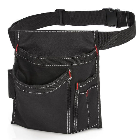 Utility Tool Belt Pouch for Men and Women, Adjustable Oxford cloth Waist Belt Bag for Electrician Maintenance Gardening Carpentry(Black) In Australia - Darrahopens