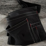 Utility Tool Belt Pouch for Men and Women, Adjustable Oxford cloth Waist Belt Bag for Electrician Maintenance Gardening Carpentry(Black) In Australia - Darrahopens