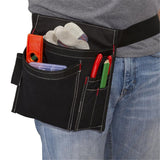 Utility Tool Belt Pouch for Men and Women, Adjustable Oxford cloth Waist Belt Bag for Electrician Maintenance Gardening Carpentry(Black) In Australia - Darrahopens
