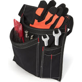 Utility Tool Belt Pouch for Men and Women, Adjustable Oxford cloth Waist Belt Bag for Electrician Maintenance Gardening Carpentry(Black)