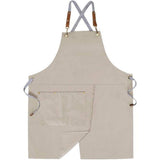 Pottery Apron Split Leg with Large Pocket Canvas Apron with Adjustable Strap for Art Garden Nail Tech Hairstylist(light gray) In Australia - Darrahopens