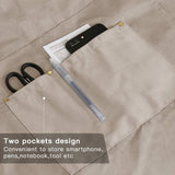 Pottery Apron Split Leg with Large Pocket Canvas Apron with Adjustable Strap for Art Garden Nail Tech Hairstylist(light gray) In Australia - Darrahopens