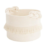 Small Basket for Stuffed Animal,Clothes ,Bedroom,Nursery |Cotton Rope Baskets, Cube Basket, Under Shelf Basket | Baskets for Home Decor.white
