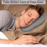 Ear Piercing Pillow for Side Sleepers, Pillow with an Ear Hole for Ear Pain Ear Inflammation Pressure Sores, O-Shaped Side Sleeping Pillow, Ear Guard Pillow (Gray) In Australia - Darrahopens
