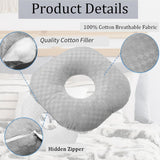 Ear Piercing Pillow for Side Sleepers, Pillow with an Ear Hole for Ear Pain Ear Inflammation Pressure Sores, O-Shaped Side Sleeping Pillow, Ear Guard Pillow (Gray) In Australia - Darrahopens