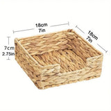Rattan calabash grass for Table, Napkins Holder For Paper Napkins, Kitchen Luncheon Paper on Boho Dining Countertop - Square In Australia - Darrahopens