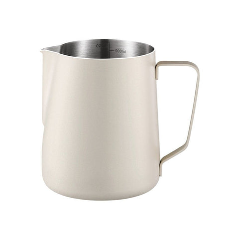 Milk Frothing Pitcher,(600ml) Steaming Pitchers,Stainless Steel Milk Cup,Cappuccino Latte Art Coffee,Barista Steam Pitchers,Temperament beige In Australia - Darrahopens