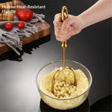 Potato Masher, Dual Arc for Easy, Labor-Saving Mashing,  Stainless Steel, Sturdy and Durable One-Piece Potato Press, Dishwasher Safe, for Potatoes and More(Gold) In Australia - Darrahopens