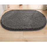 Bath Mat |Boho Bathroom Rug | Also Perfect for Kids Rooms, Nurseries, Bedside, dorms, Half Baths and Powder Rooms | Machine Washable, dark gray