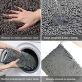Bath Mat |Boho Bathroom Rug | Also Perfect for Kids Rooms, Nurseries, Bedside, dorms, Half Baths and Powder Rooms | Machine Washable, dark gray In Australia - Darrahopens