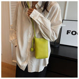Mobile Phone Bag Mini  Bag  Style Simple and Versatile Small Square Bag rossbody small bag for girls,  PU mini small square bag, green In Australia - Darrahopens