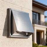 4" Outdoor Dryer Vent Cover – Stainless Steel Wall Vent Hood with Gravity Flap – Weatherproof Exterior Exhaust Fan Cover for Home & Commercial Use – Pest & Draft Protection
