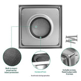 4" Outdoor Dryer Vent Cover – Stainless Steel Wall Vent Hood with Gravity Flap – Weatherproof Exterior Exhaust Fan Cover for Home & Commercial Use – Pest & Draft Protection