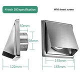 4" Outdoor Dryer Vent Cover – Stainless Steel Wall Vent Hood with Gravity Flap – Weatherproof Exterior Exhaust Fan Cover for Home & Commercial Use – Pest & Draft Protection