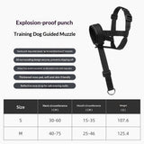Adjustable Dog Harness, for Training and Daily Walks Small Dog Muzzle Dog Head Collar Halter M Black