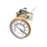 Milk Frothing Thermometer, Adjustable Hanging Beverage Thermometer Water Proof Stainless Steel for Coffee Tea Meat Candy BBQ Sensitive Probe Temperature Gauge Tool