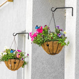 2 Pack 10.2 Inch Plant Hangers Outdoor Bracket, Indoor Wall Mount Metal Heavy Duty Rust-Resistant Bird Feeder Plant Hooks for Hanging Planters, Flower Baskets, Black In Australia - Darrahopens